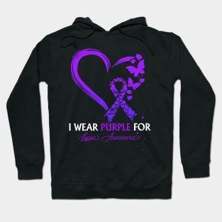 I Wear Purple For Lupus Awareness Survivor Warrior Hoodie